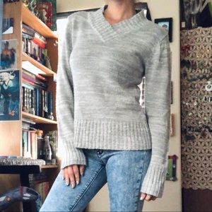 Comfy V-Neck Grey Sweater